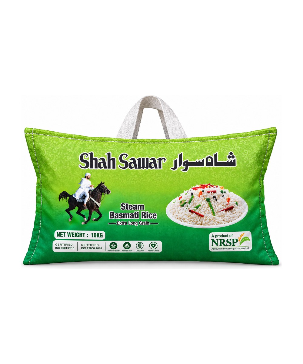 Shah Sawar Steam Basmati Rice — 10kg